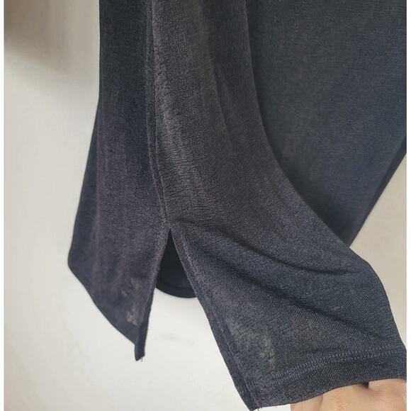 Lioness Montana Mini Dress XS Black Open Back, Long Sleeve, Slinky Bodycon Sheer - Picture 7 of 8